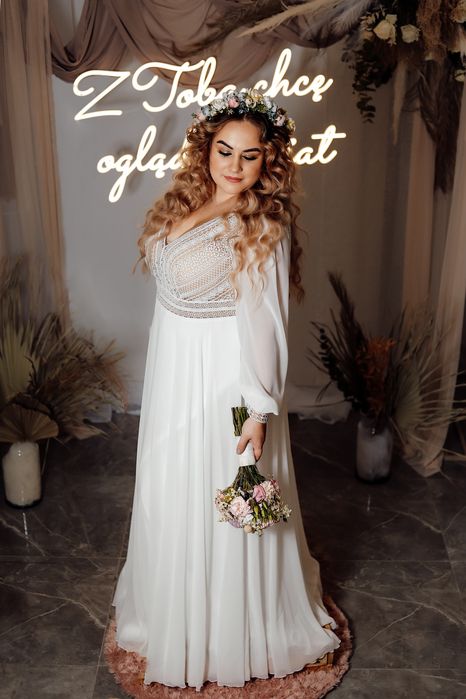 suknia ślubna boho PLUS SIZE