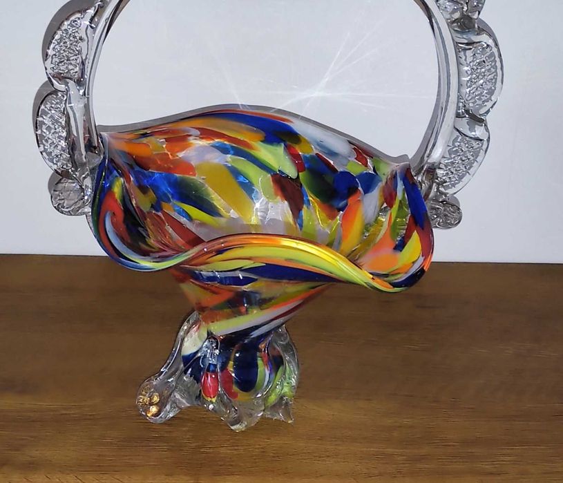 Ząbkowice Wazon / Patera / Koszyk Szklany Kolor