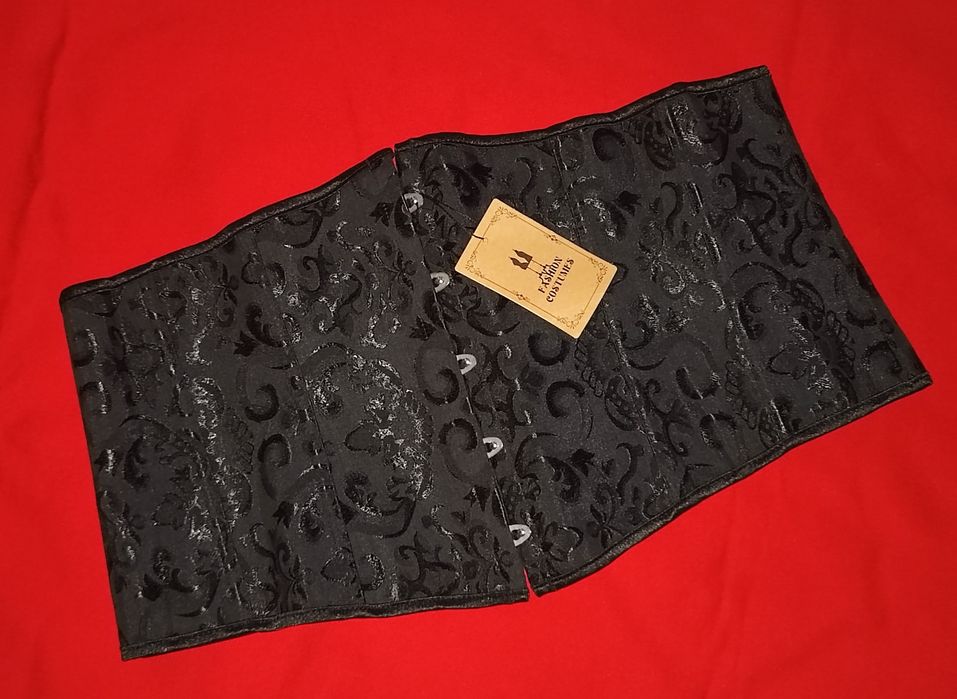 Корсет чорний 5XL зі шнурівкою