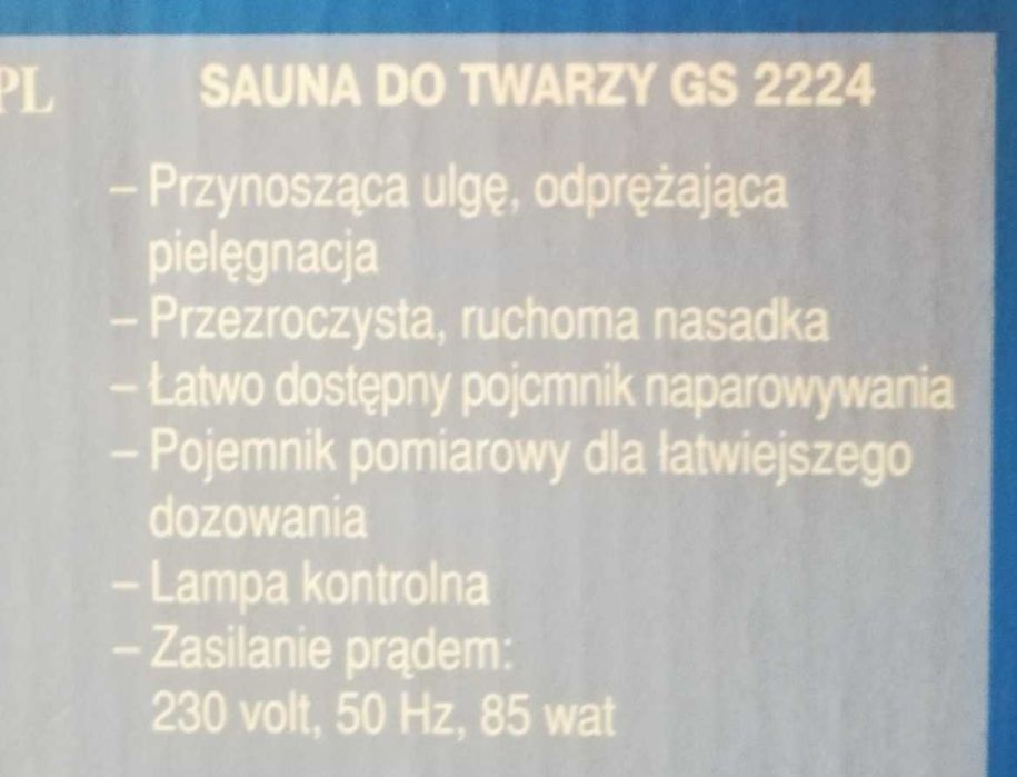 Sauna do twarzy domowe SPA Clatronic super stan
