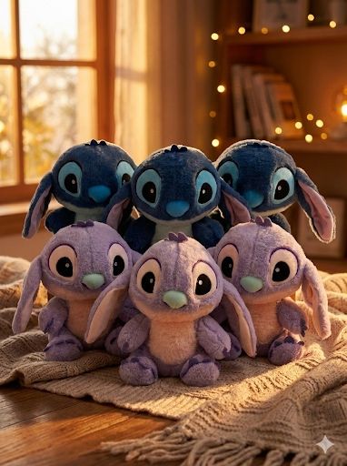 Милий Стіч та Ангел (Великі Очі Kawaii). Плюшева Іграшка Disney 24 см