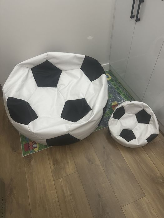 Pufa totel pilka z podnózkiem