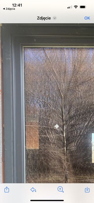 Okno anracyt/biel okno 258x163cm. z antywła. auto. roletą podtynkową