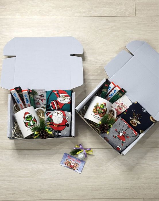 Подарункові бокси шкарпеток Різдвяний набір дитячі жіночі, чоловічі