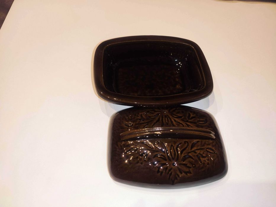 Zestaw 6 glinianych naczyń PRL