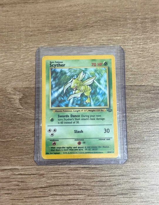 Scyther Holo 10/64 Jungle Carta Pokémon Original TCG Wotc - PT