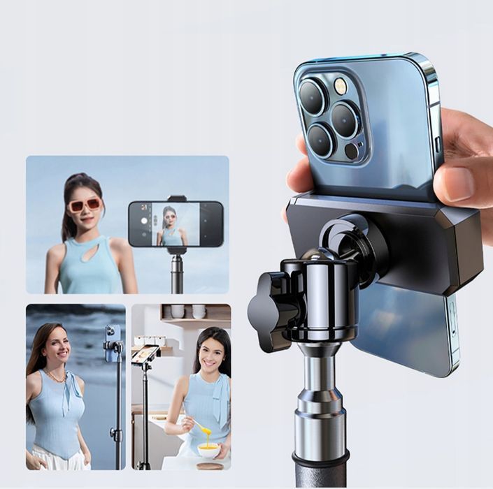 Nowy czarny regulowany statyw na telefon tripod