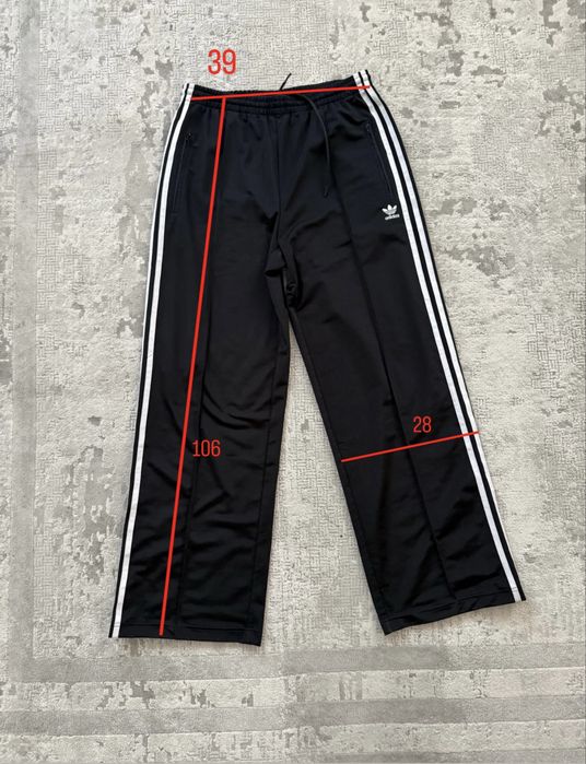 штаны адидас черные оверсайз