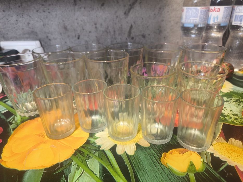 Граненые стаканы 100, 175,250грм