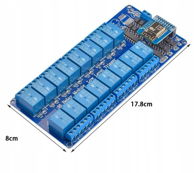 Moduł 16 przekaźników z WiFi ESP8266 5V