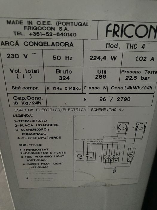 Arca congeladora fricon