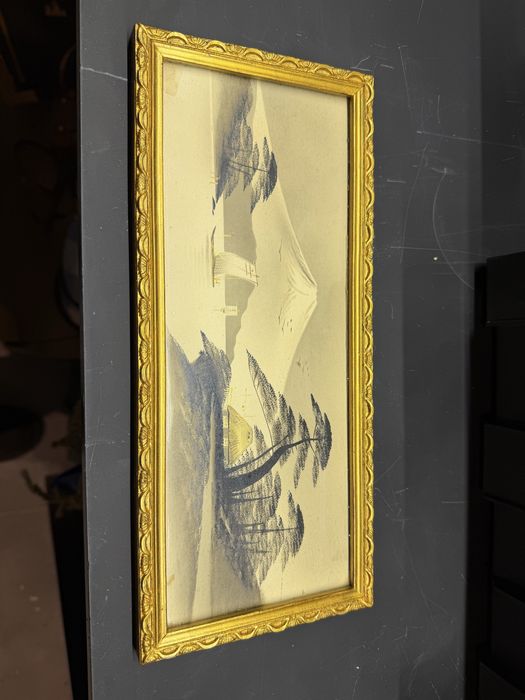 Oryginalny Japoński tryptyk Fujijama - 3 obrazy 15 x 35