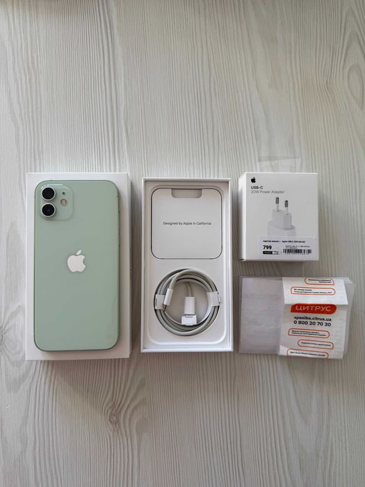 В ідеальному стані APPLE iPhone 12 64Gb Green Зелений + ПОДАРУНОКИ