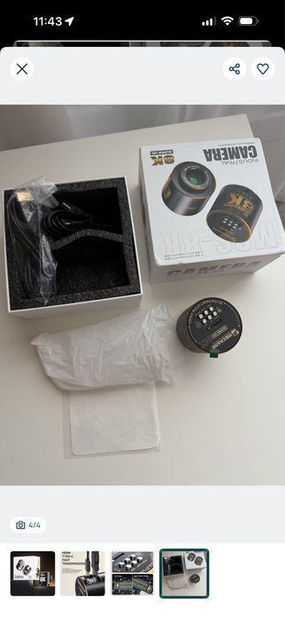 Промислова камера MECHANIC MOS-8K Super HD 41MP з виходом HDMI USB 1/1.8" CMOS CS для мікросхем BGA, ремонту мікросхем, зварювання