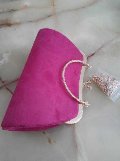 Elegancka torebka wizytowa/kopertówka fuksja, nowa