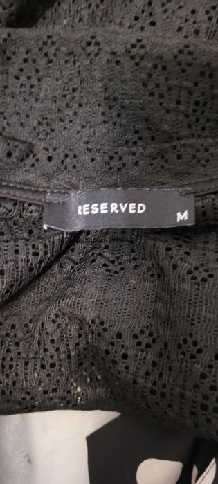 Czarna koronkowa bluzka Reserved rozmiar M
