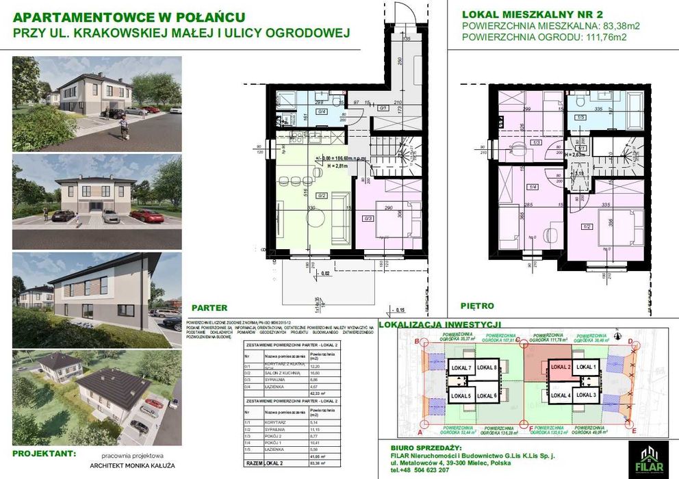 APARTAMENTY dwupoziomowe w Połańcu z ogrodem i dwoma miejscami parkingowymi!