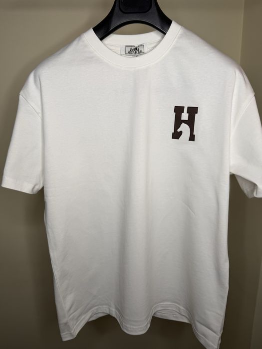 Koszulka Hermes - H’Cheval t-shirt with leather detail
