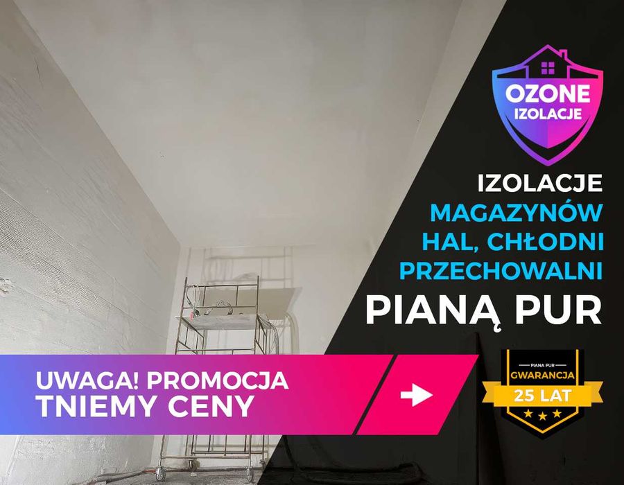 Ocieplenie PIANĄ PUR, Izolacja Poddasza PIANKĄ PUR Celulozą - PROMOCJA