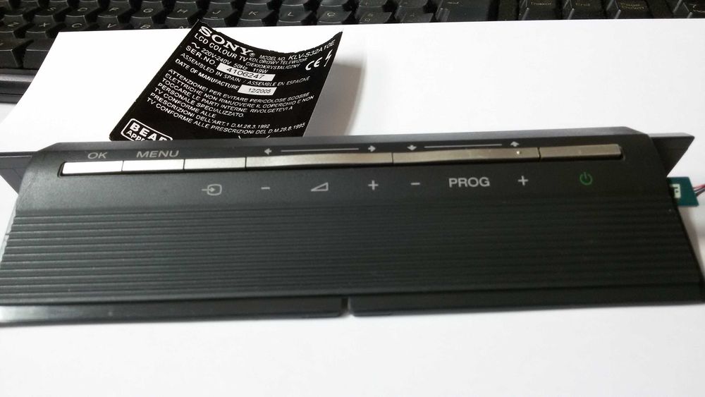 botoes de funcoes tv sony kvl-s32a10e etc
