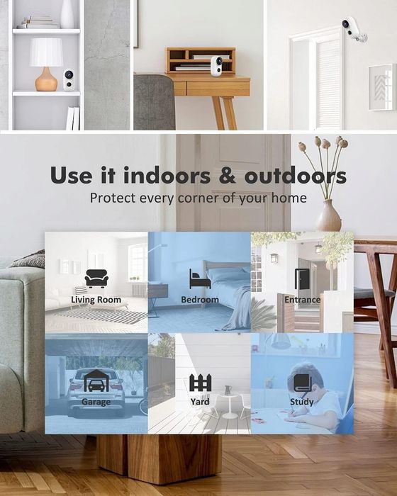 Kamera Zewnętrzna Bezprzewodowa Zumimall F5 2K