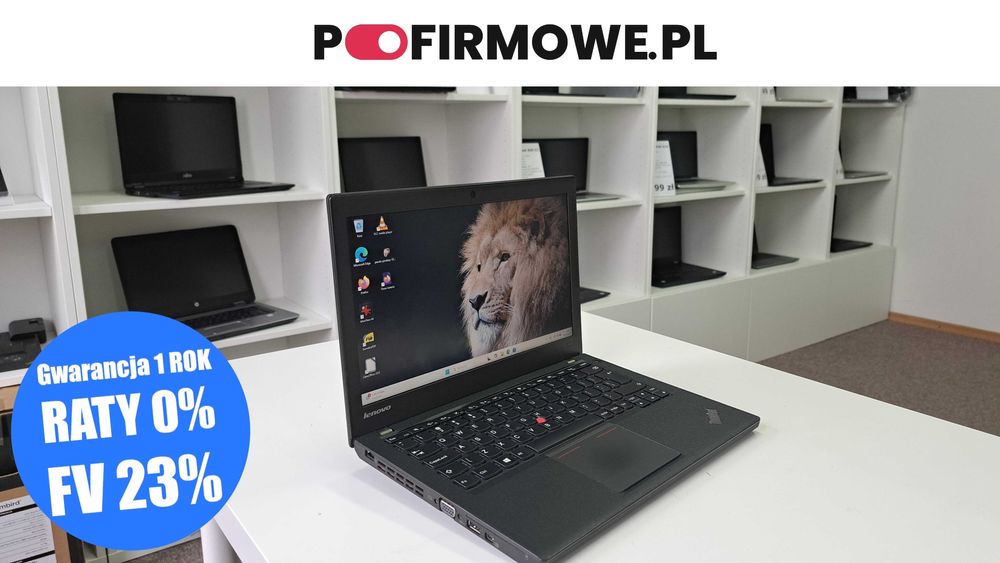 Solidny Lenovo ThinkPad X240 12" i5 8GB Kamera SSD Klasa A WIN 11 Mat