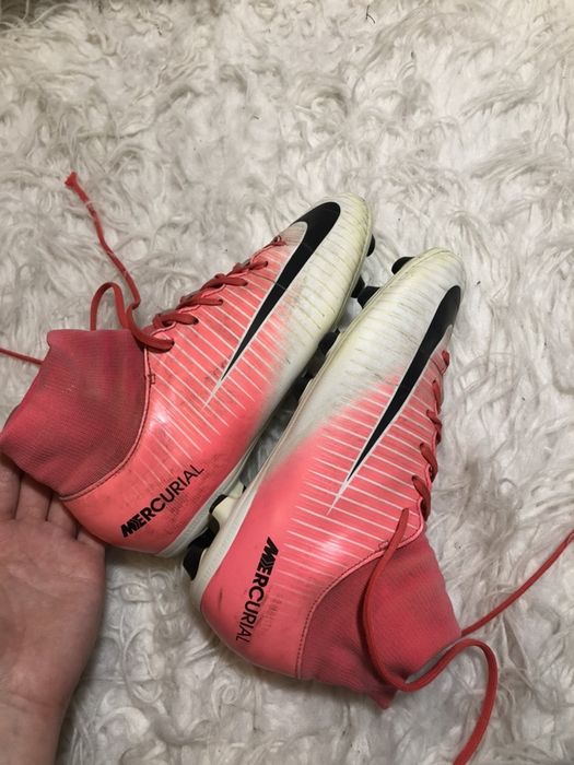 Buty korki Nike Mercurial rozmiar 38 24 cm białe różowe