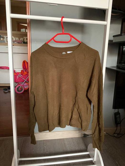 sweter mango khaki