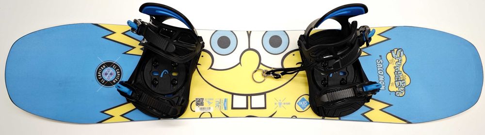 DESKA SNOWBOARD DZIECIĘCA Salomon Spongebob 100 cm + nowe wiązanie