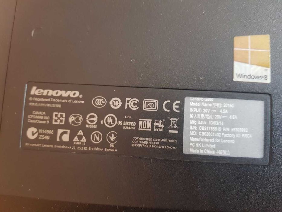 Ноутбук Lenovo G580