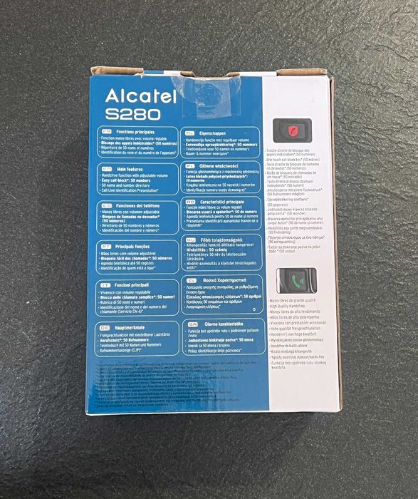Telefon bezprzewodowy DECT Alcatel S280 w kolorze czarno-zielonym