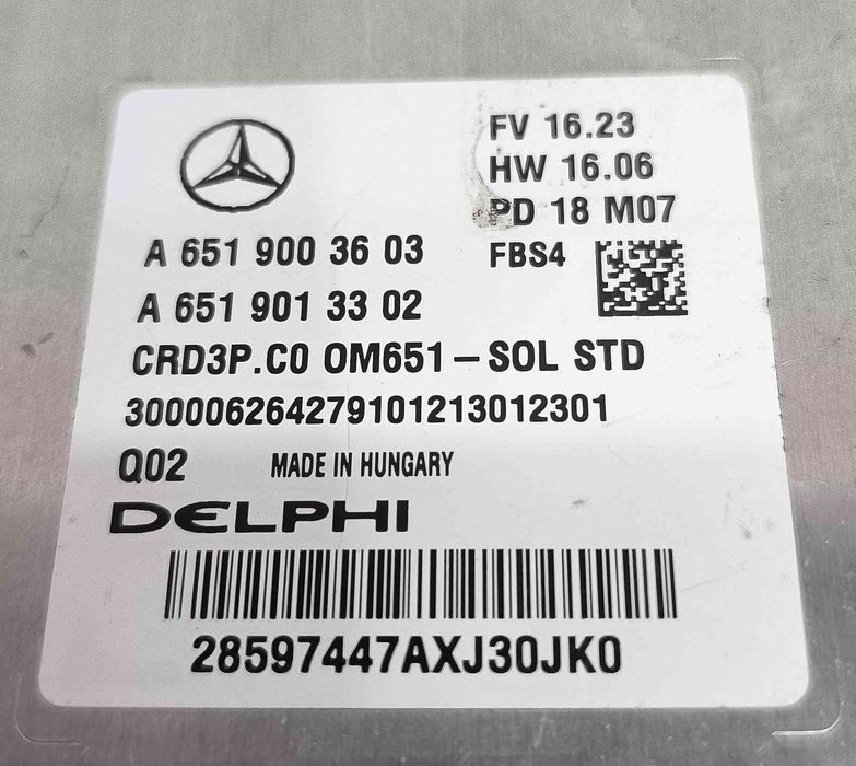 Centralina Motor / ECU MERCEDES-BENZ SPRINTER 3-t Autocarro (B906) ano 2019
