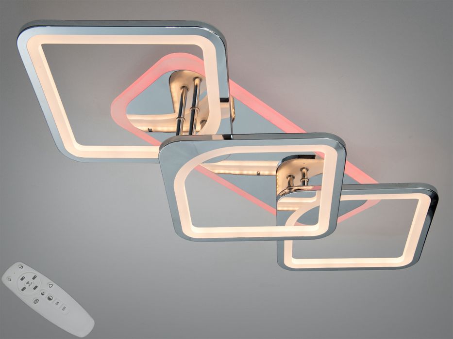 Світлодіодна LED люстра 75W з пультом і підсвіткою