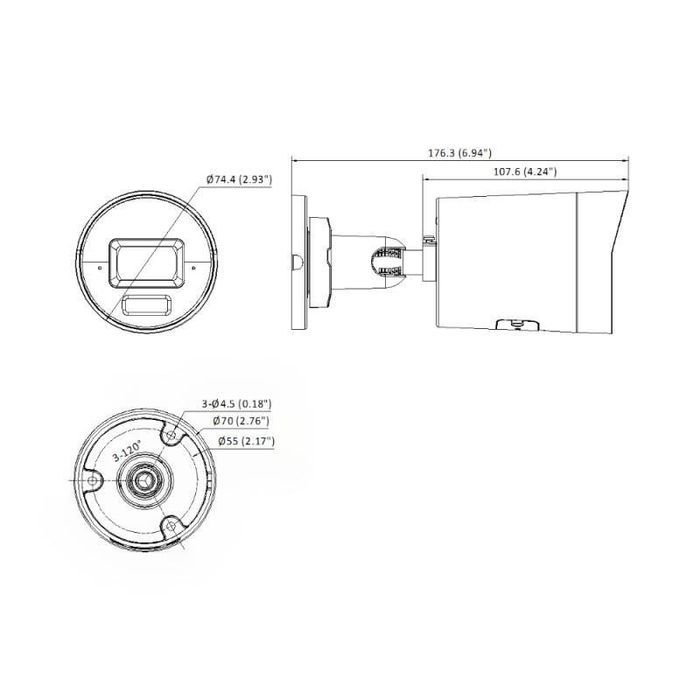 DS-2CD2063G2-LI2U/SL 2.8MM PL Hikvision kamera 6Mpx audio AI PoE IP67