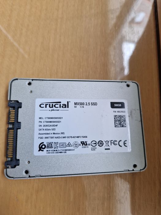 Ssd Crucial 500GB SATA3 SSDдиск для ноутбука або системного блока