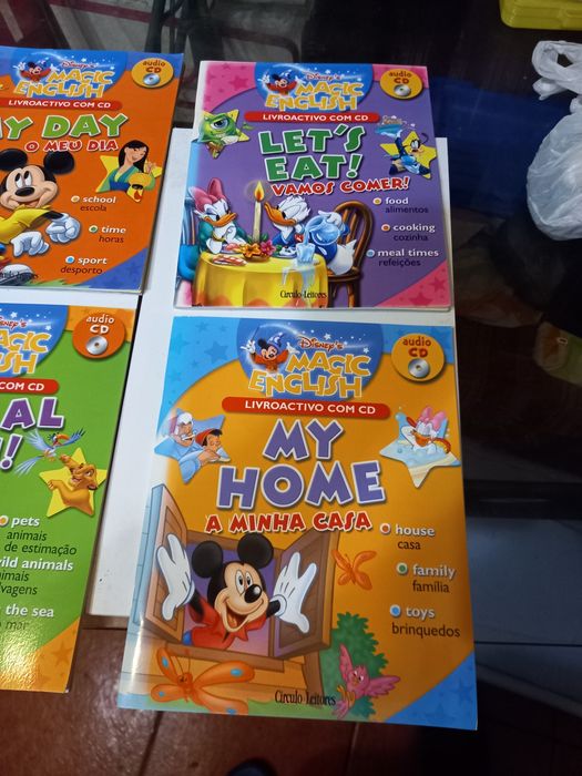 Conjunto de 4 Cds Livro Magic English