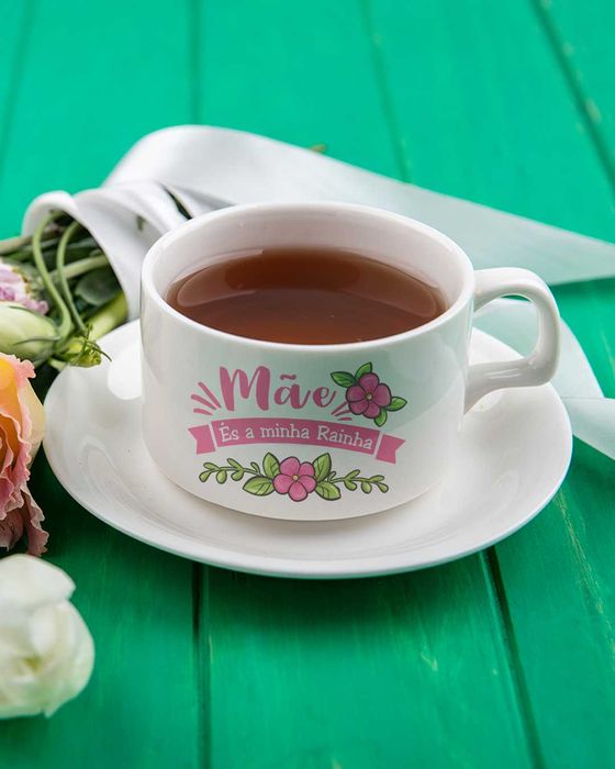 Dia da Mãe - Chávena para meia de Leite personalizada