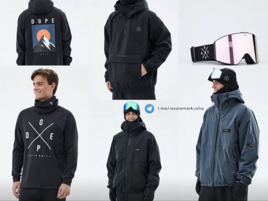 Dope Spartan Snowboard Jacket Men Black H308604 /Metal blue H308703