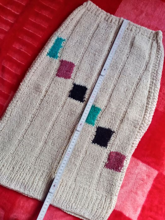 Spódnica z owczej wełny, ręcznie robiona Handmade