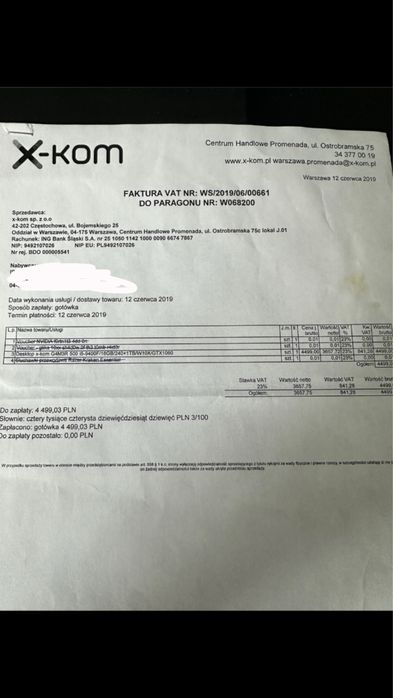 Komputer stacjonarny myszka klawiatura