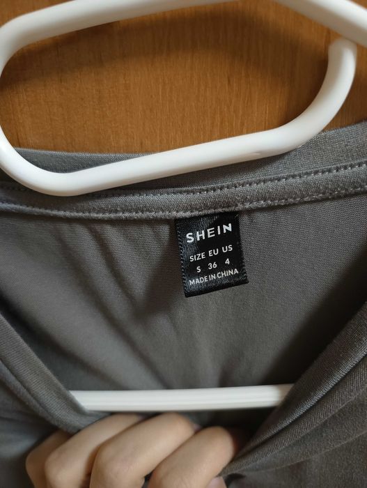 Bluzka luźna szara Shein S