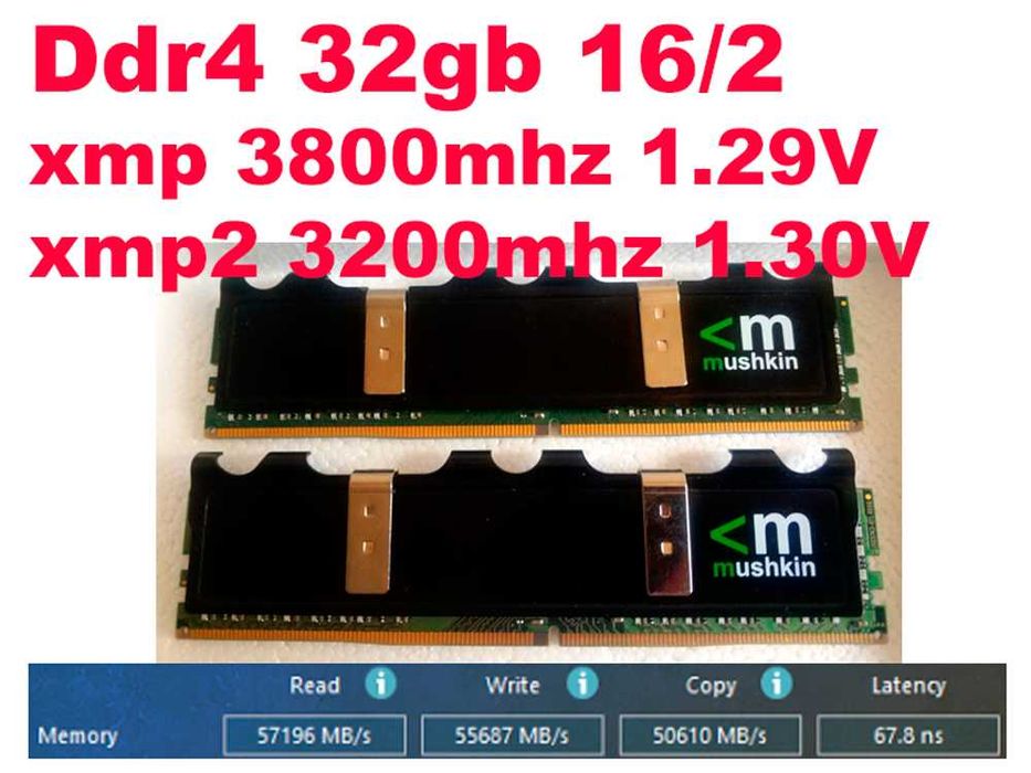 DDR4 32GB 2x16 3200-3600-3800 xmp Kingston Custom | Micron Rev. E