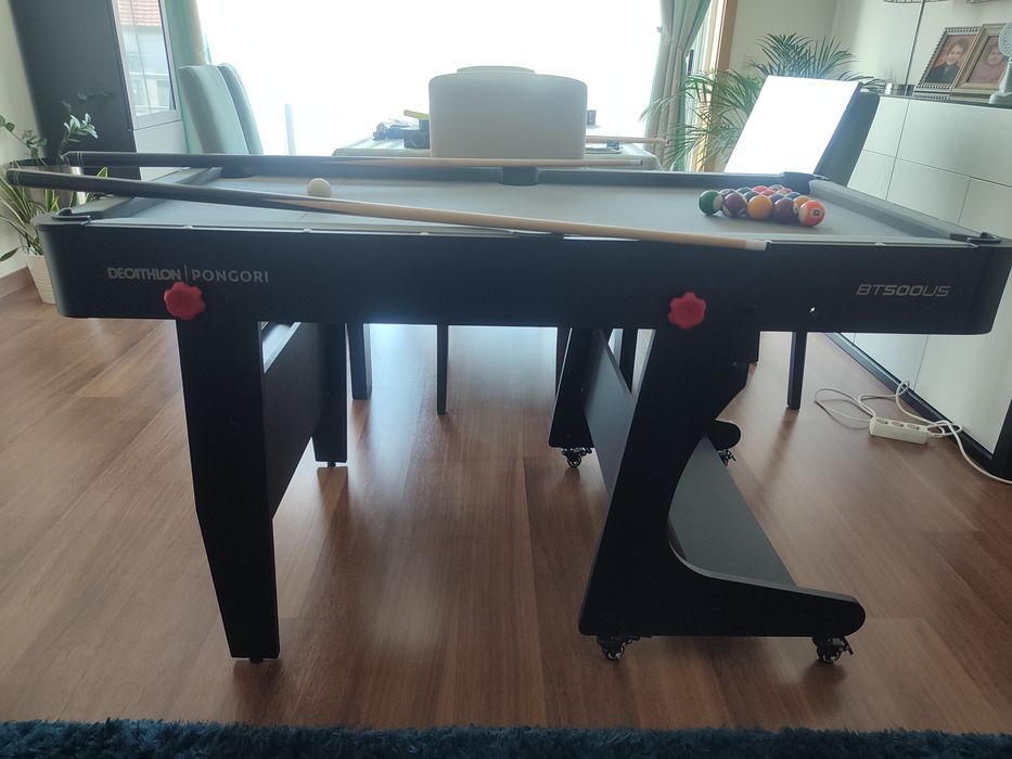 Mesa de Bilhar Americano Dobrável BT500 Decathlon – Como Nova