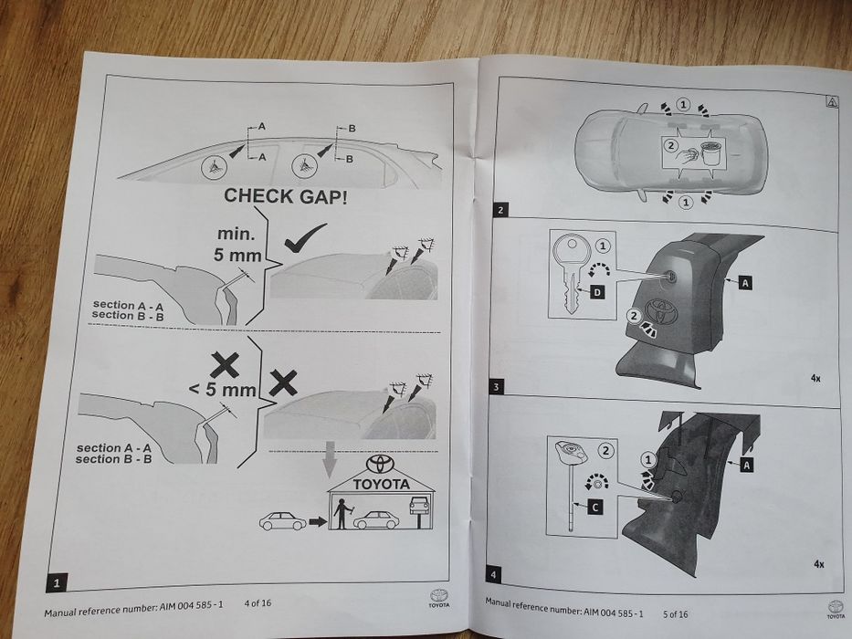 Bagażnik dachowy toyota Yaris IV oryginalny