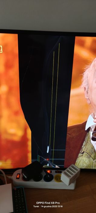 Telewizor Samsung 49 cali, grający!curved! Lekko uszkodzony!