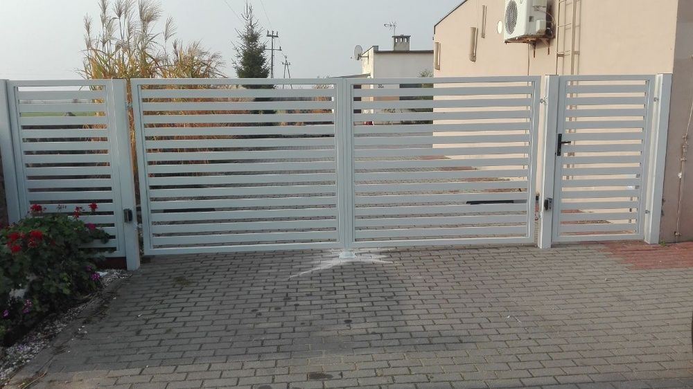 Bramy przesuwne, dwuskrzydłowe, furtki