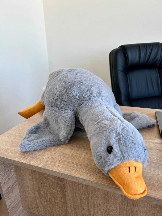 Іграшка Гусак Подушка 160см Оригінал, Гусь Обнімусь Сірий