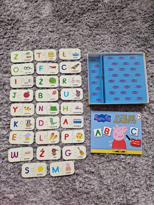 Książka i puzzle Świnka Peppa "Uczę się alfabetu"