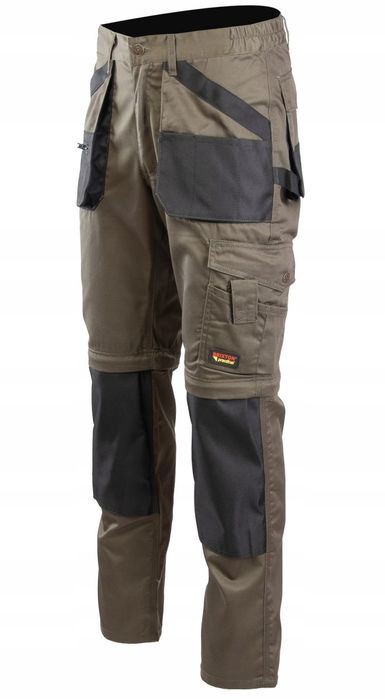 Spodnie Robocze Długie Brixton Apsp R. 46 Khaki Odpinane Nogawki