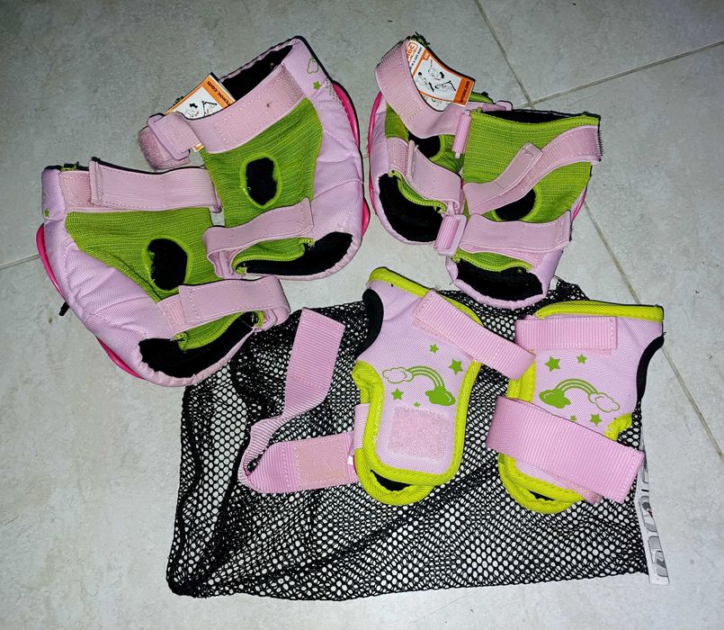 Kit patins em linha com proteções